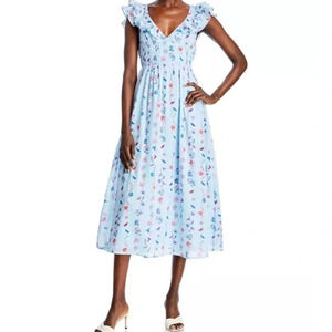 Banjanan Light Blue Floral Midi Dress